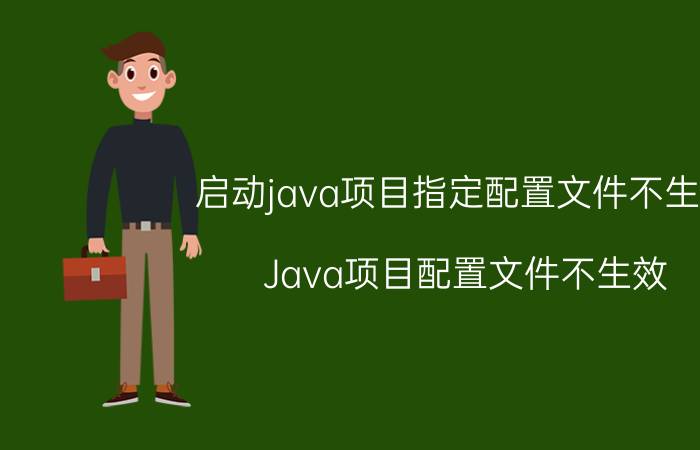 启动java项目指定配置文件不生效 Java项目配置文件不生效